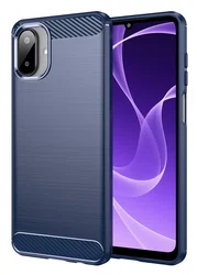 Samsung Galaxy A07 Hoesje Geborsteld TPU Flexibele Back Cover Blauw afbeelding