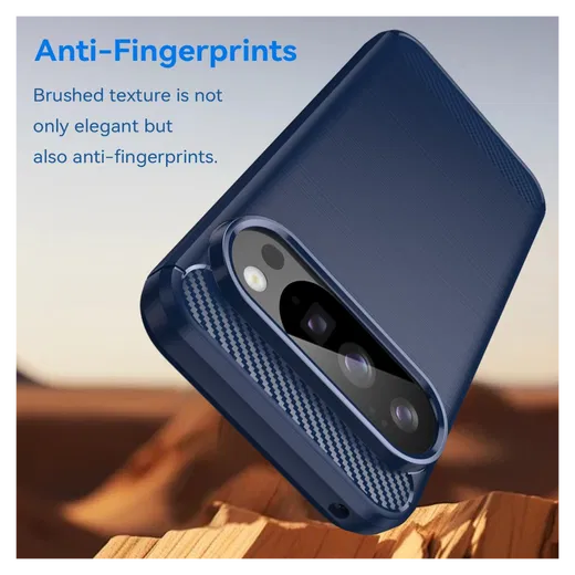 Google Pixel 10 / 10 Pro Hoesje Geborsteld TPU Flexibele Back Cover Blauw afbeelding 5