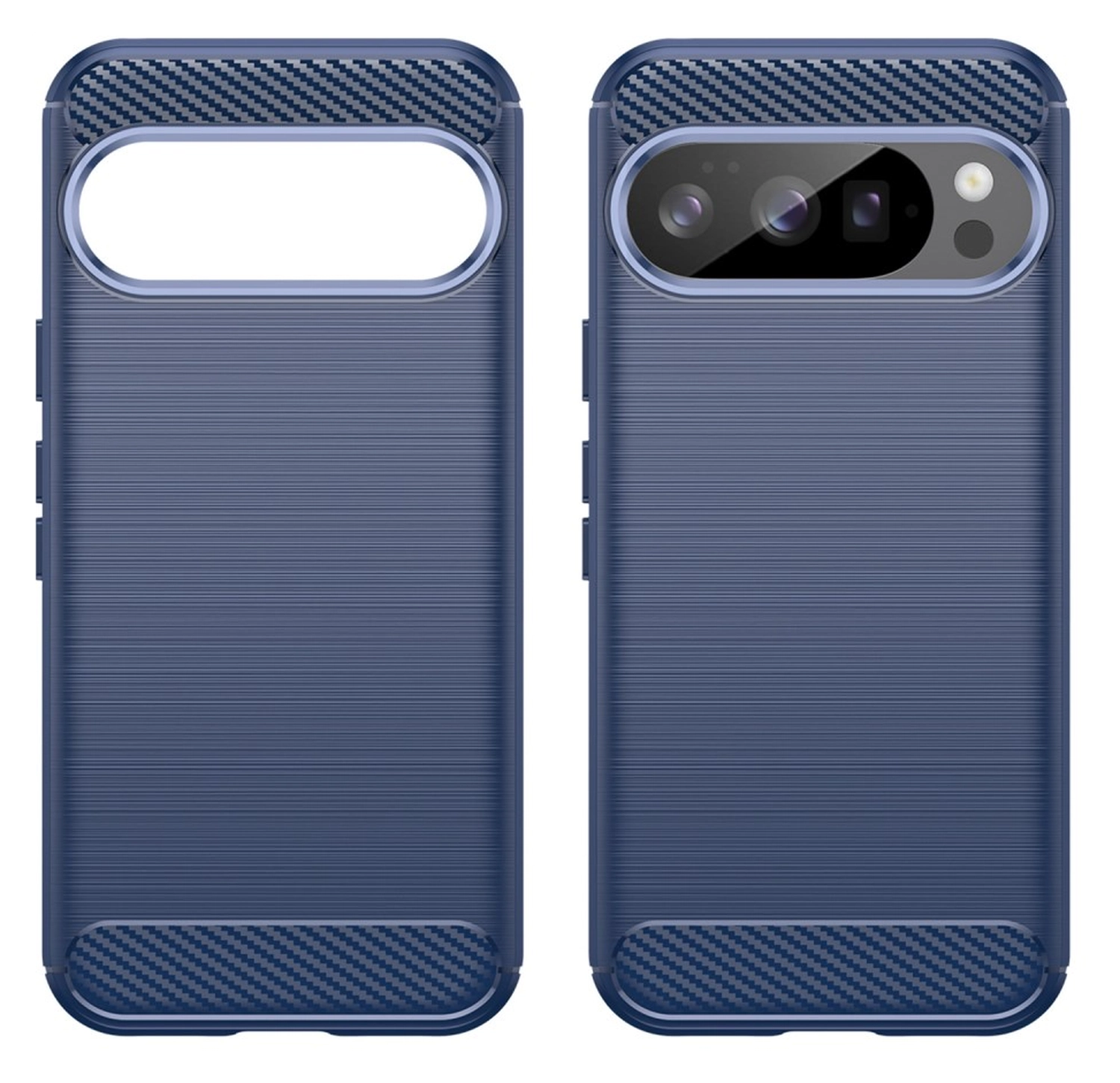 Google Pixel 10 / 10 Pro Hoesje Geborsteld TPU Flexibele Back Cover Blauw afbeelding 6