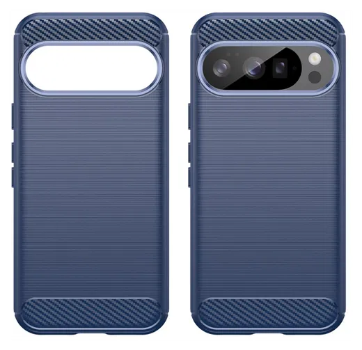 Google Pixel 10 / 10 Pro Hoesje Geborsteld TPU Flexibele Back Cover Blauw afbeelding 6