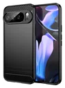 Google Pixel 10 Pro XL Hoesje Geborsteld TPU Flexibele Back Cover Zwart