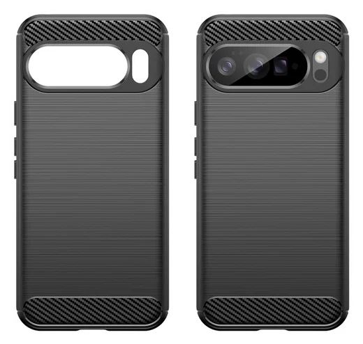 Google Pixel 10 Pro XL Hoesje Geborsteld TPU Flexibele Back Cover Zwart afbeelding 7