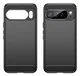 Google Pixel 10 Pro XL Hoesje Geborsteld TPU Flexibele Back Cover Zwart afbeelding 7