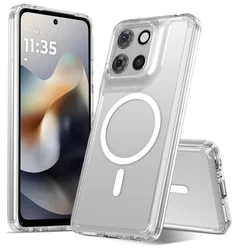 Motorola Moto G56 Hoesje Hard Back Cover met MagSafe Transparant afbeelding