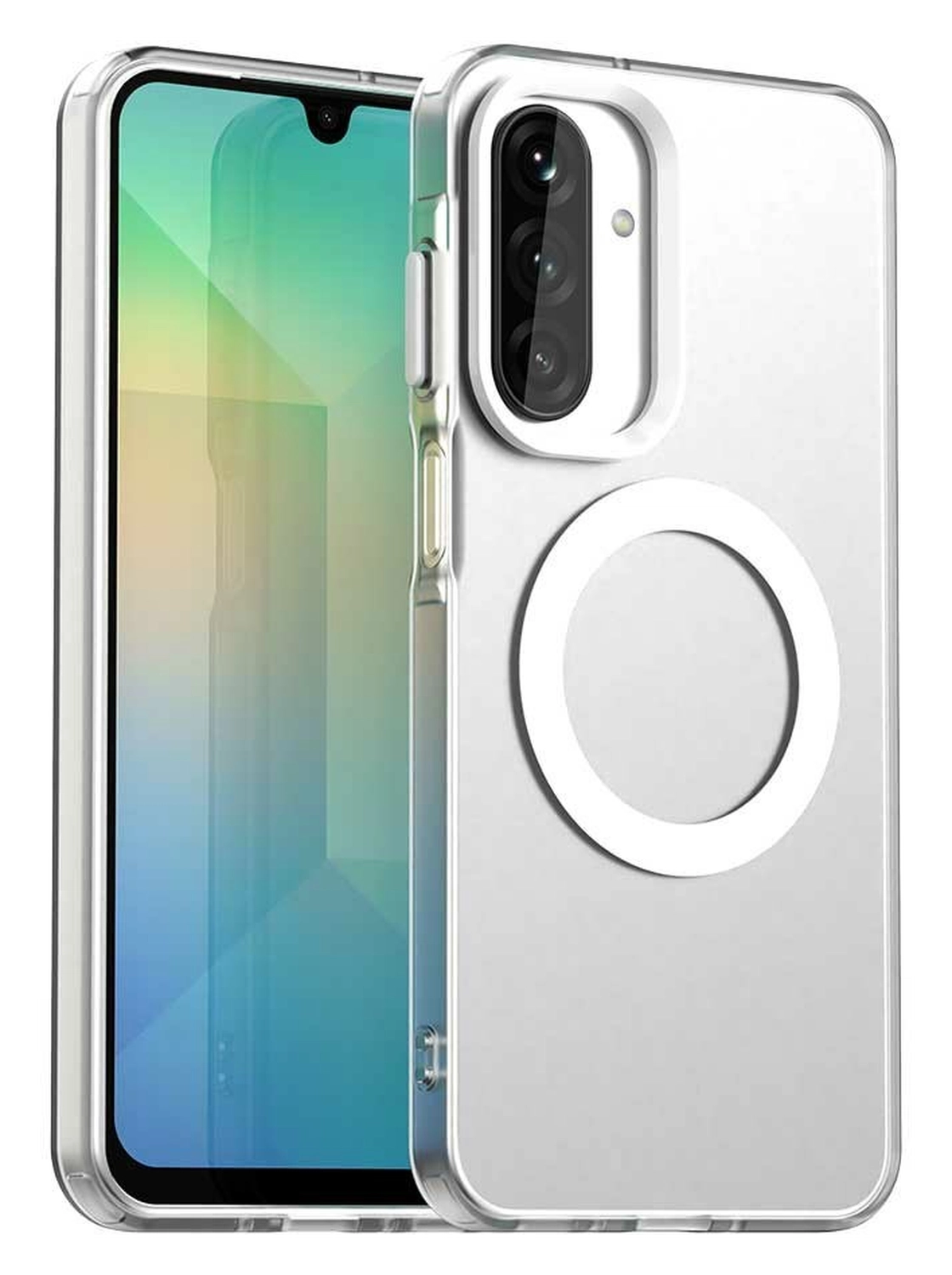 Samsung Galaxy A17 Hoesje Hard Back Cover met MagSafe Transparant afbeelding 1