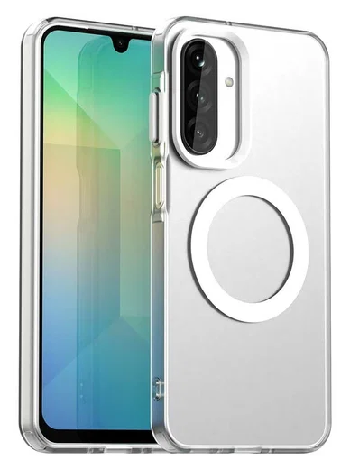 Samsung Galaxy A17 Hoesje Hard Back Cover met MagSafe Transparant afbeelding 1