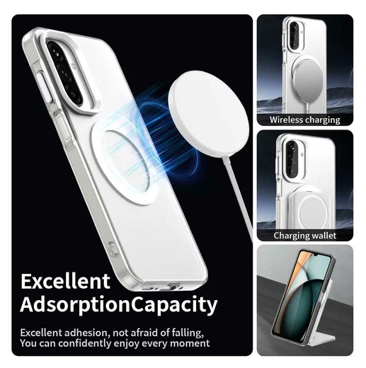 Samsung Galaxy A17 Hoesje Hard Back Cover met MagSafe Transparant afbeelding 3