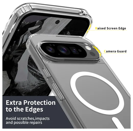 Google Pixel 10 Pro XL Hoesje MagSafe Hard Back Cover PixelSnap Transparant afbeelding 7