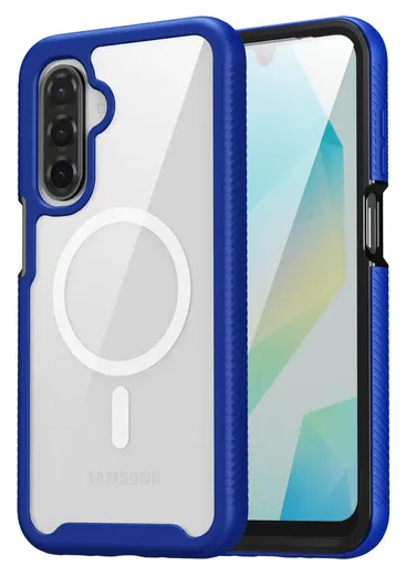 Samsung Galaxy A17 Hoesje Full Protect 360° Cover met MagSafe / Qi2 Blauw afbeelding 4
