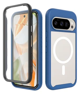 Google Pixel 10 / 10 Pro Hoesje Full Protect PixelSnap Cover MagSafe/Qi2 Blauw