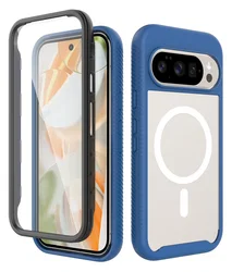 Google Pixel 10 / 10 Pro Hoesje Full Protect PixelSnap Cover MagSafe/Qi2 Blauw afbeelding