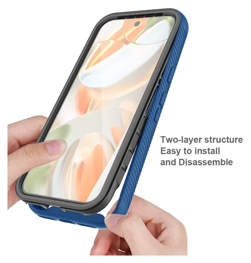 Google Pixel 10 / 10 Pro Hoesje Full Protect PixelSnap Cover MagSafe/Qi2 Blauw afbeelding 4