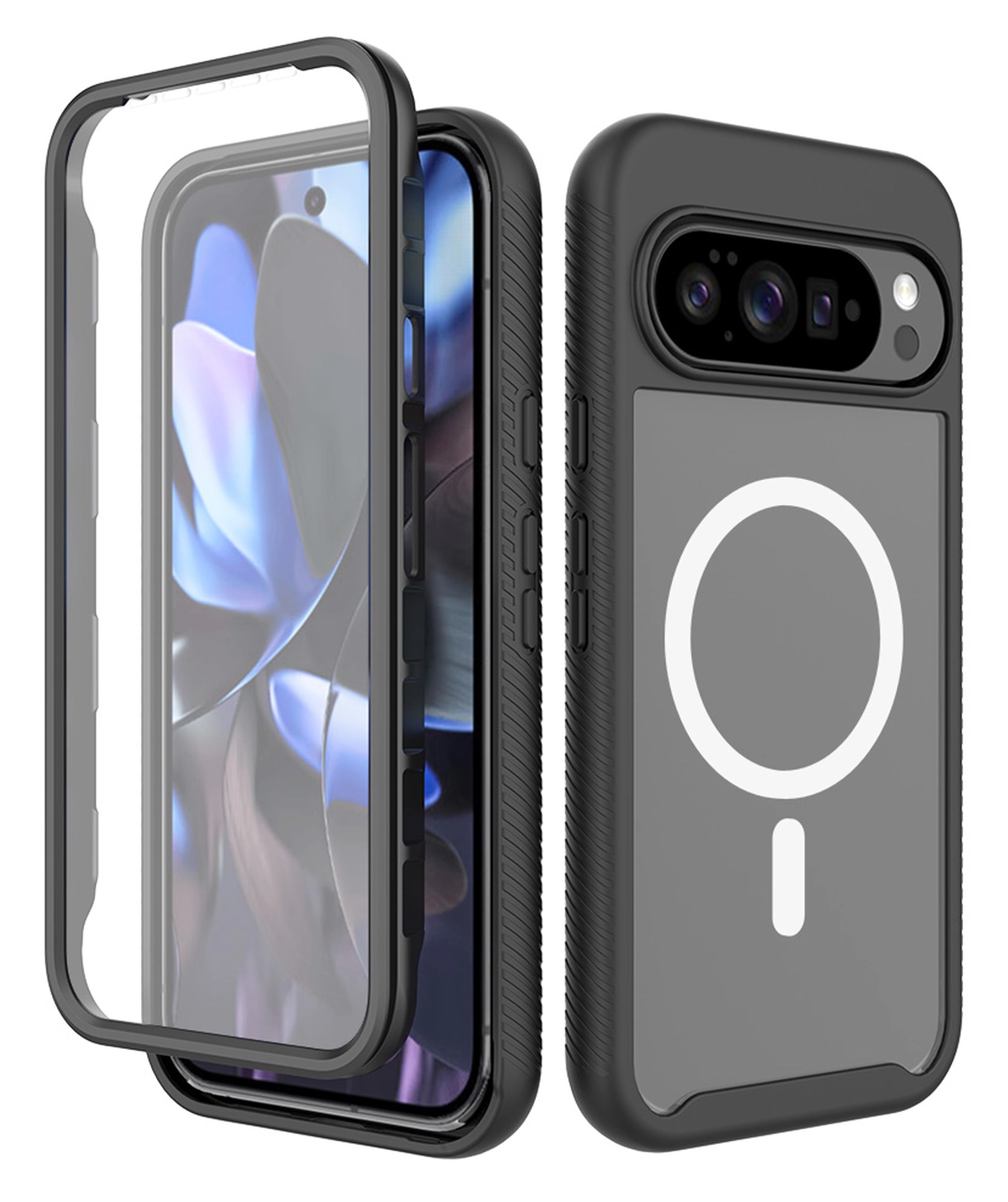 Google Pixel 10 Pro XL Hoesje Full Protect PixelSnap Cover MagSafe/Qi2 Zwart afbeelding 1