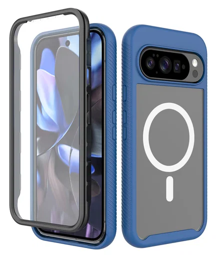 Google Pixel 10 Pro XL Hoesje Full Protect PixelSnap Cover MagSafe/Qi2 Blauw afbeelding 1