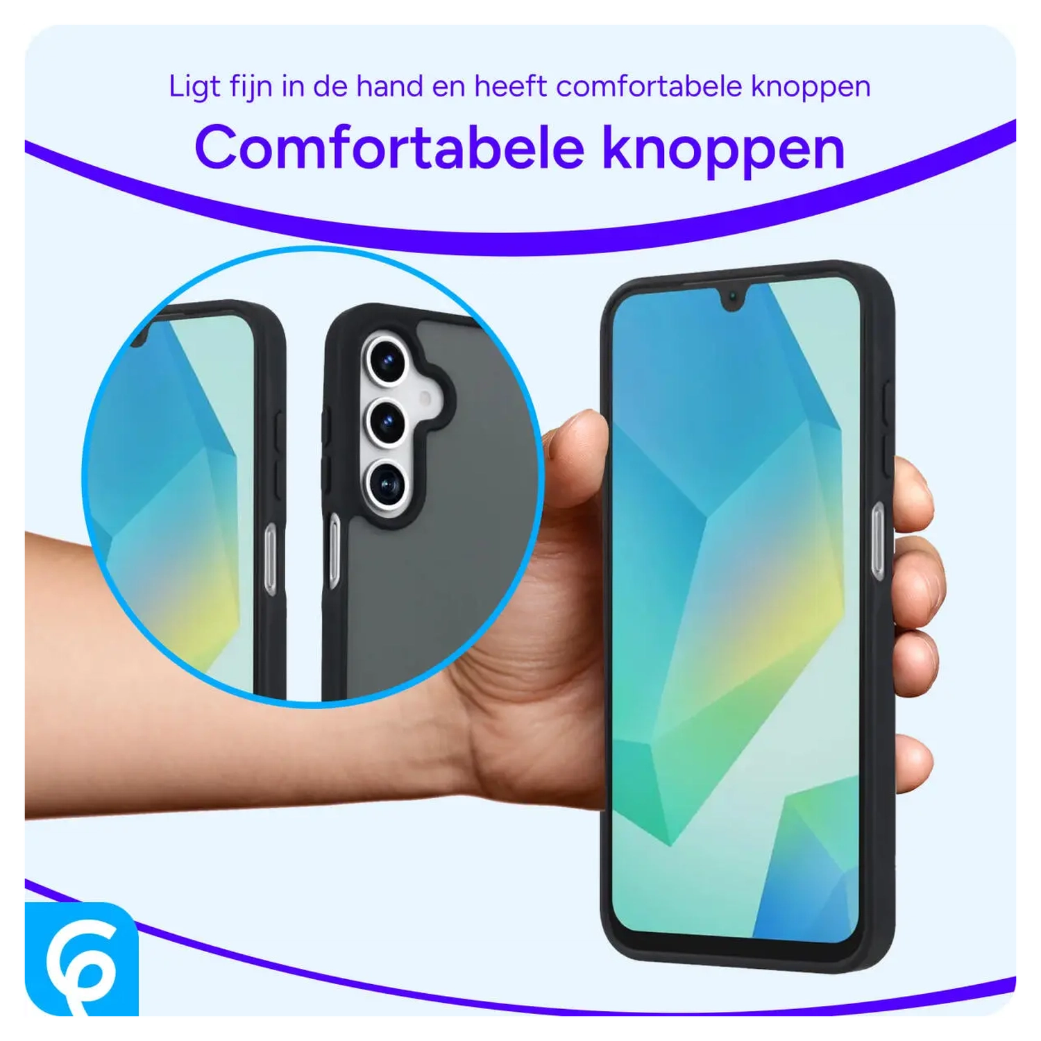 Samsung Galaxy A17 Hoesje Back Cover Matte Zwart afbeelding 2