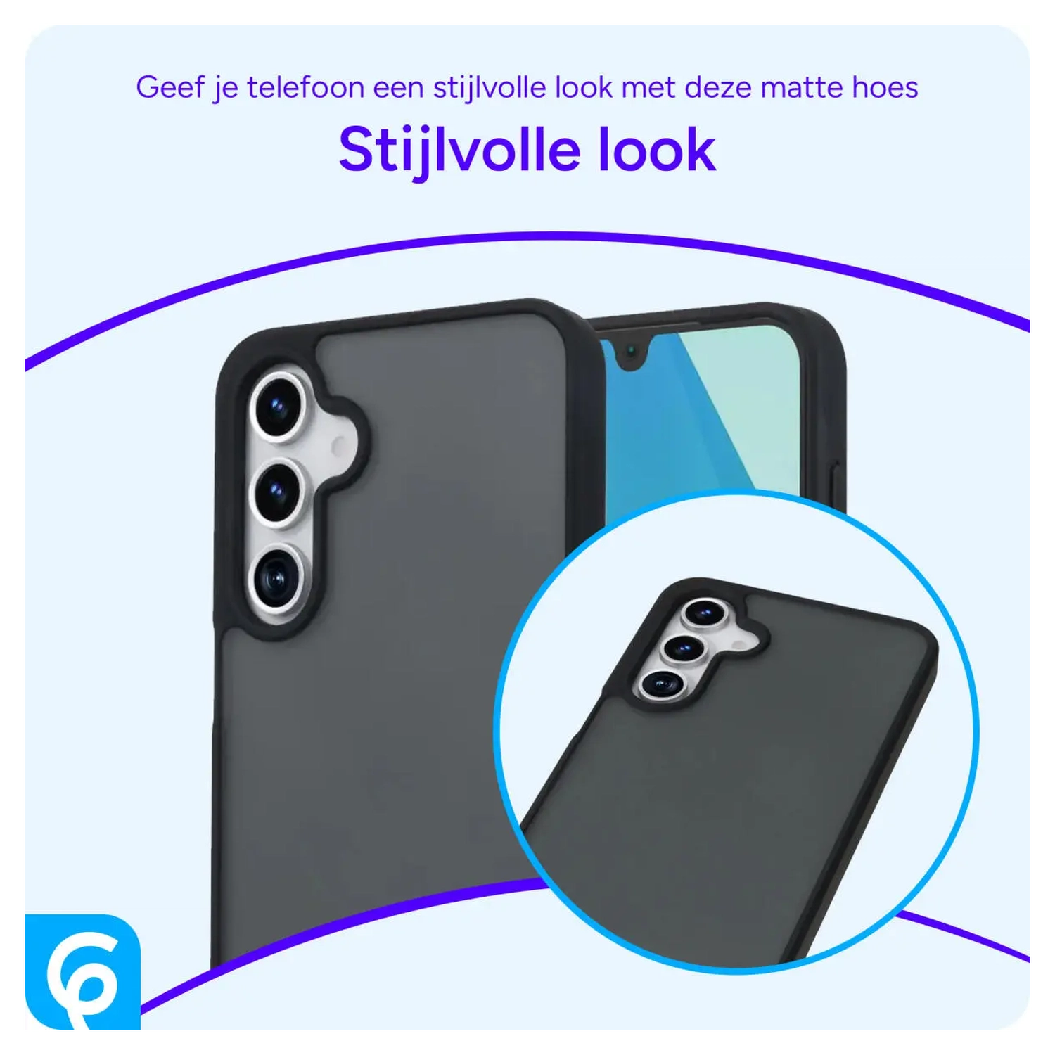 Samsung Galaxy A17 Hoesje Back Cover Matte Zwart afbeelding 4