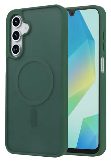 Samsung Galaxy A17 Hoesje met MagSafe Back Cover Matte Groen afbeelding 1