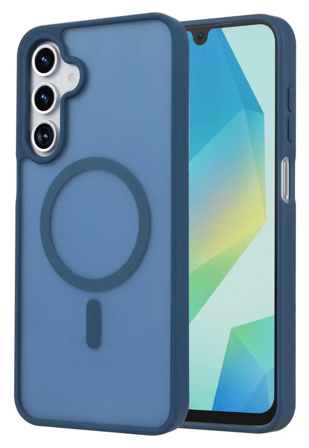 Samsung Galaxy A17 Hoesje met MagSafe Back Cover Matte Blauw afbeelding 1