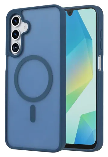 Samsung Galaxy A17 Hoesje met MagSafe Back Cover Matte Blauw afbeelding 1