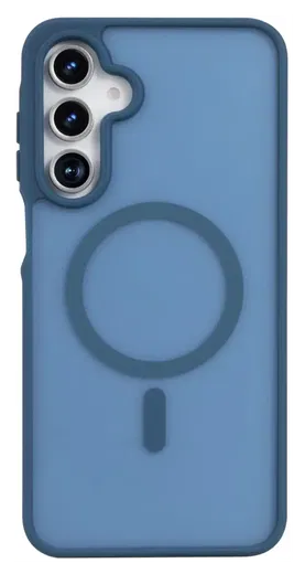 Samsung Galaxy A17 Hoesje met MagSafe Back Cover Matte Blauw afbeelding 2