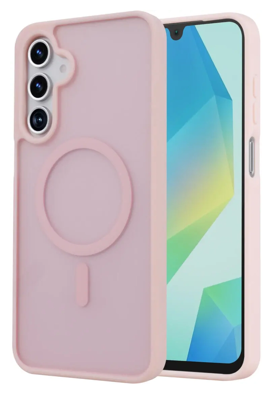 Samsung Galaxy A17 Hoesje met MagSafe Back Cover Matte Roze afbeelding 1