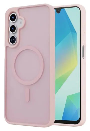 Samsung Galaxy A17 Hoesje met MagSafe Back Cover Matte Roze afbeelding 1