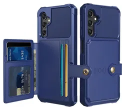 Samsung Galaxy A17 Hoesje 3-in-1 Pasjes Portemonnee Back Cover Blauw afbeelding