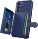 Samsung Galaxy A17 TPU Back Cover met Kunstleren Wallet Blauw afbeelding 2