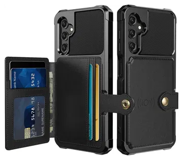 Samsung Galaxy A17 Hoesje 3-in-1 Pasjes Portemonnee Back Cover Zwart