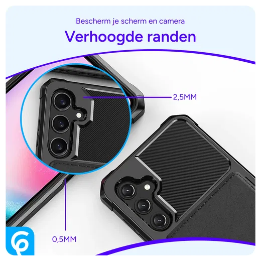 Samsung Galaxy A17 Hoesje 3-in-1 Pasjes Portemonnee Back Cover Zwart afbeelding 5