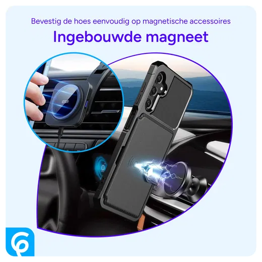 Samsung Galaxy A17 Hoesje 3-in-1 Pasjes Portemonnee Back Cover Zwart afbeelding 6