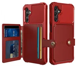 Samsung Galaxy A17 Hoesje 3-in-1 Pasjes Portemonnee Back Cover Rood afbeelding