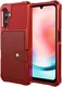 Samsung Galaxy A17 TPU Back Cover met Kunstleren Wallet Rood afbeelding 2