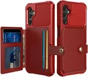Samsung Galaxy A17 TPU Back Cover met Kunstleren Wallet Rood