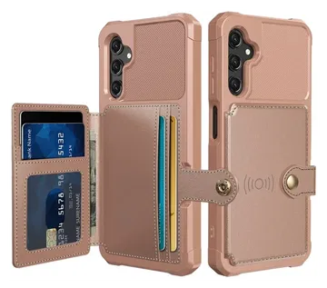 Samsung Galaxy A17 Hoesje 3-in-1 Pasjes Portemonnee Back Cover Roze