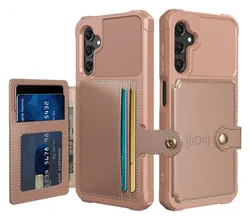 Samsung Galaxy A17 Hoesje 3-in-1 Pasjes Portemonnee Back Cover Roze afbeelding