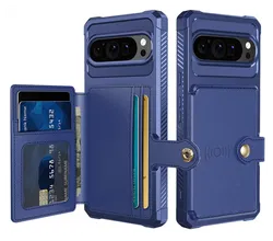 Google Pixel 10 / 10 Pro Hoesje 3-in-1 Pasjes Portemonnee Back Cover Blauw afbeelding