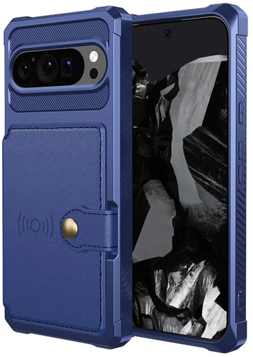 Google Pixel 10 / 10 Pro Hoesje 3-in-1 Pasjes Portemonnee Back Cover Blauw afbeelding 3