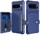 Google Pixel 10 / 10 Pro TPU Back Cover met Kunstleren Wallet Blauw