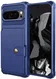 Google Pixel 10 / 10 Pro TPU Back Cover met Kunstleren Wallet Blauw afbeelding 2