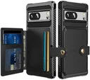 Google Pixel 10 / 10 Pro Hoesje 3-in-1 Pasjes Portemonnee Back Cover Zwart