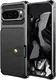 Google Pixel 10 / 10 Pro TPU Back Cover met Kunstleren Wallet Zwart afbeelding 2