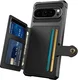 Google Pixel 10 / 10 Pro TPU Back Cover met Kunstleren Wallet Zwart afbeelding 9