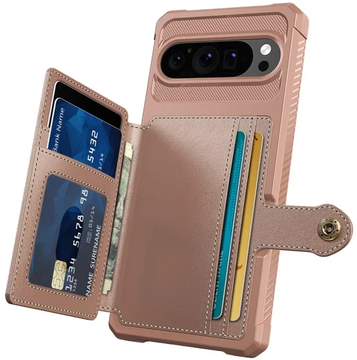 Google Pixel 10 / 10 Pro Hoesje 3-in-1 Pasjes Portemonnee Back Cover Roze afbeelding 2
