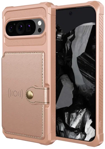 Google Pixel 10 / 10 Pro Hoesje 3-in-1 Pasjes Portemonnee Back Cover Roze afbeelding 3