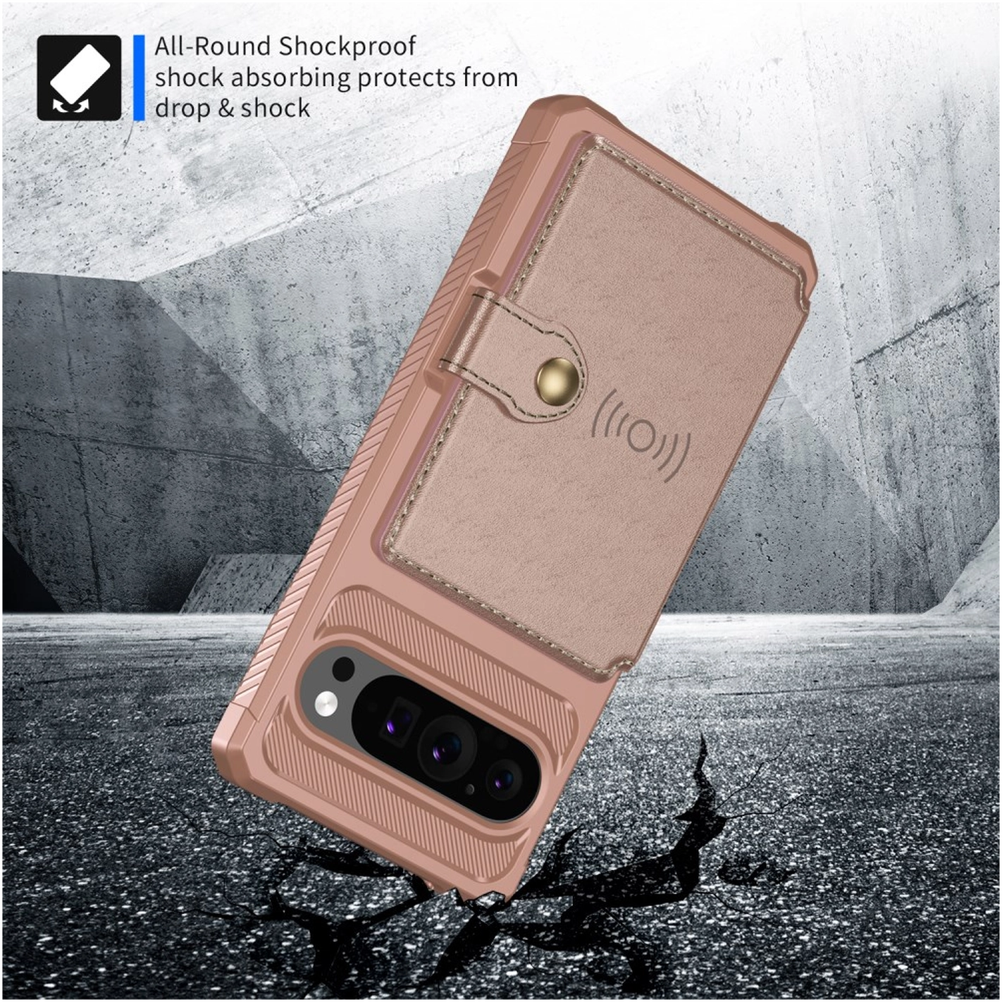 Google Pixel 10 / 10 Pro Hoesje 3-in-1 Pasjes Portemonnee Back Cover Roze afbeelding 5