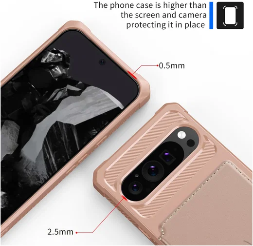 Google Pixel 10 / 10 Pro Hoesje 3-in-1 Pasjes Portemonnee Back Cover Roze afbeelding 8