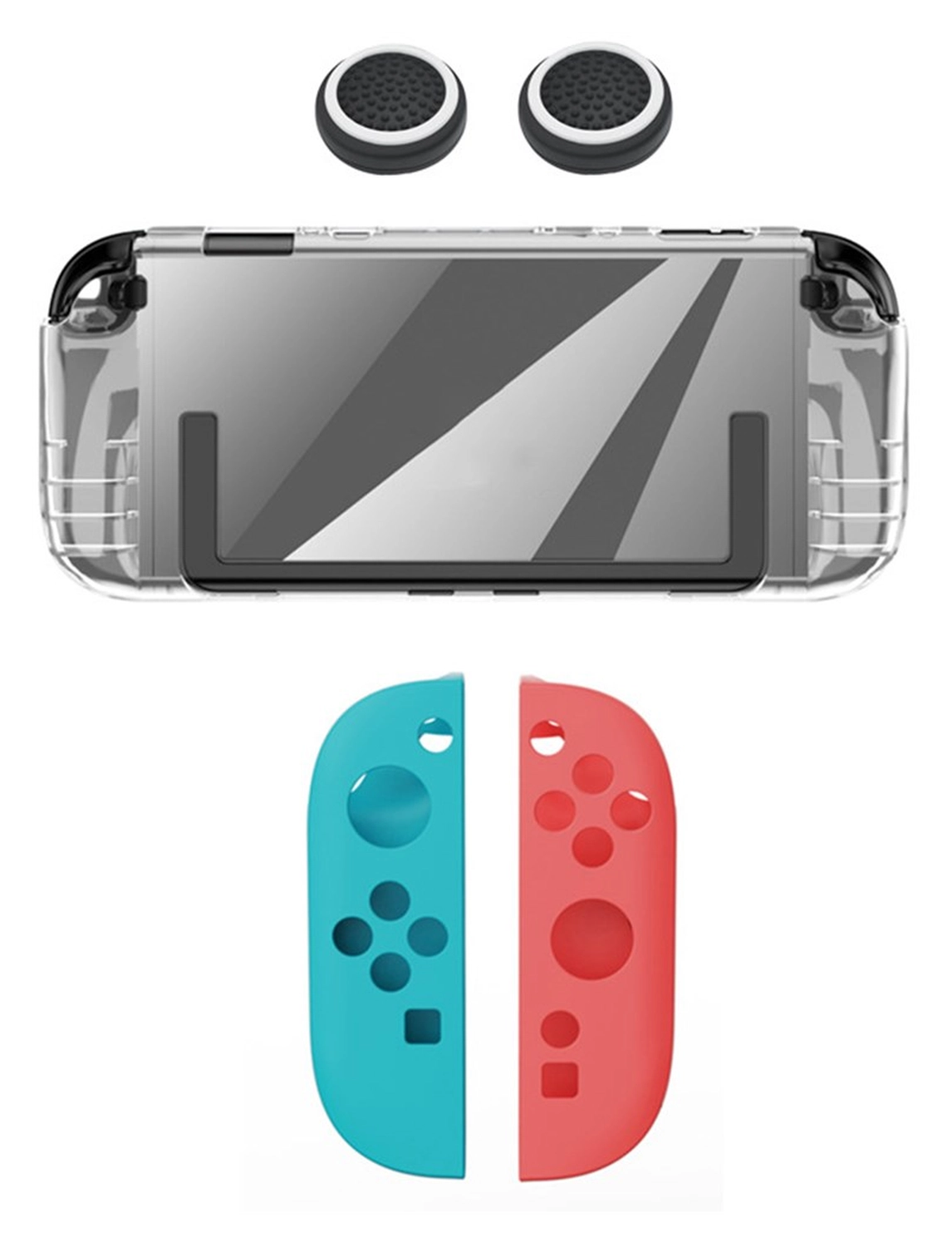 Nintendo Switch 2 Hoesje TPU Case met Siliconen Controllerhoezen Transparant afbeelding 2
