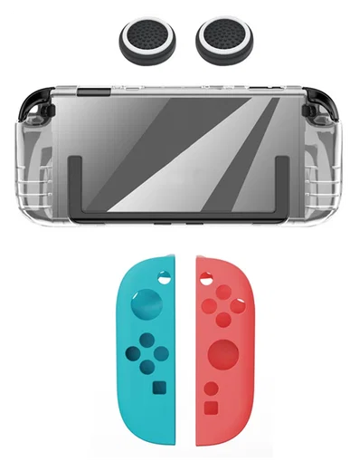 Nintendo Switch 2 Hoesje TPU Case met Siliconen Controllerhoezen Transparant afbeelding 2