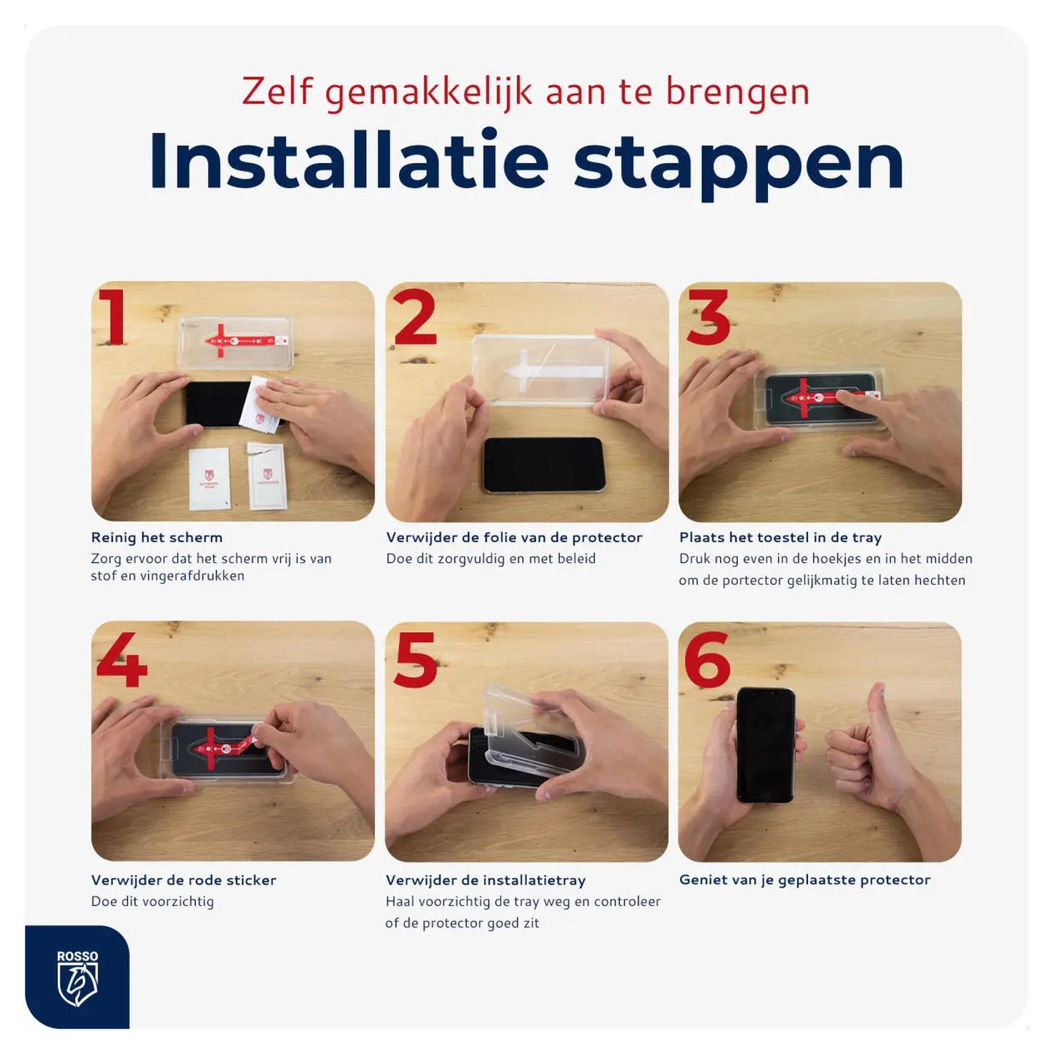 Rosso Apple iPhone 17 Pro Max Tempered Glass met Installatietray Dust Removal afbeelding 10